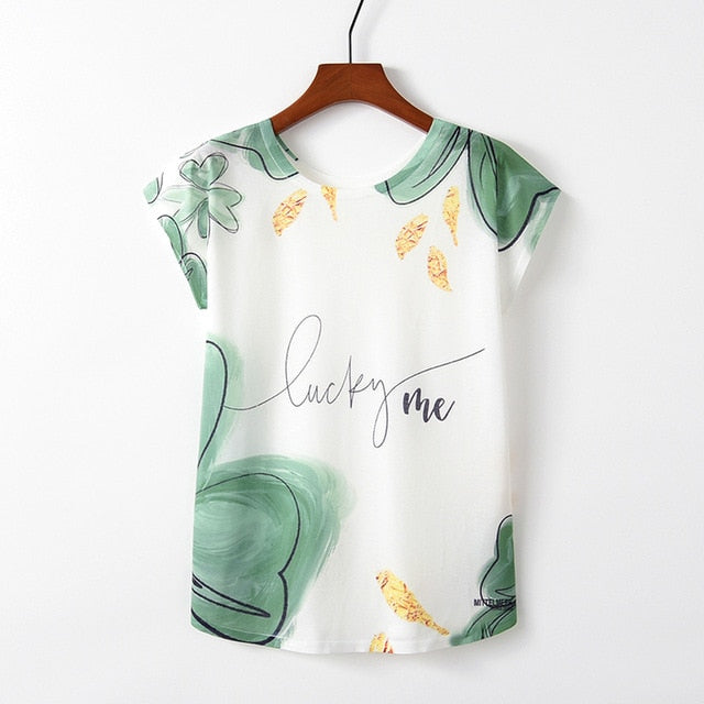 Kawaii Cute Style Bird Print T-shirt