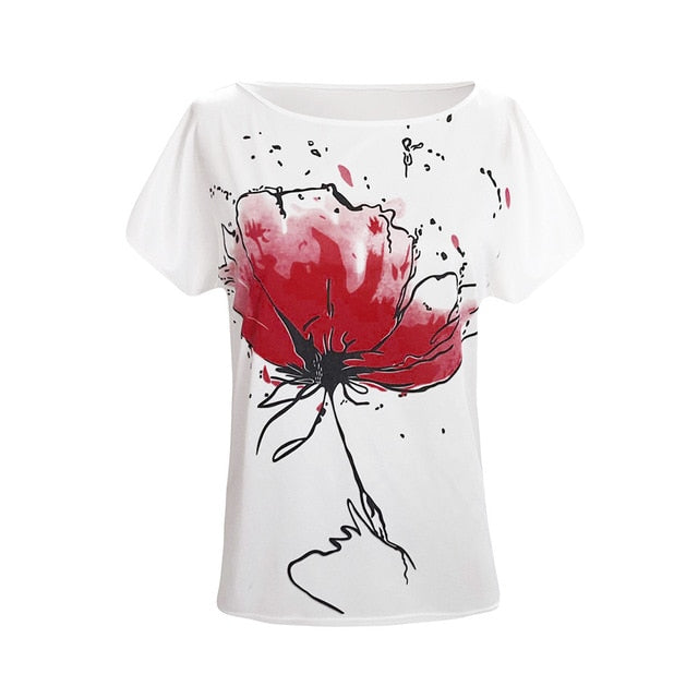 Floral Print ladies Loose T Shirt